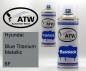 Preview: Hyundai, Blue Titanium Metallic, 6F: 400ml Sprühdose + 400ml Klarlack - Set, von ATW Autoteile West.